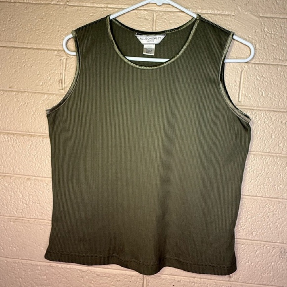 Allison Daley Sage Green Sleeveless Top